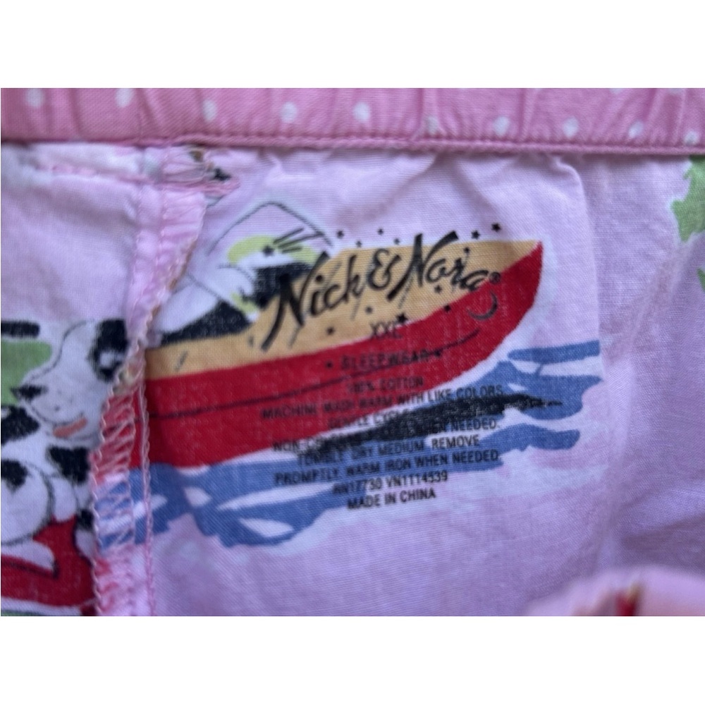 Nick & Nora Pink Novelty Print Cotton Lounge Pants - Picture 11 of 11